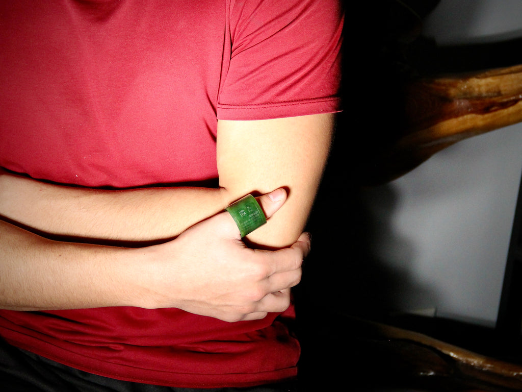 Men's natural Jade Ring Thumb Ring HeTian Jade Certificate 20mm Christmas  gift | eBay
